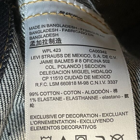 Levi's Denim Trucker Jacket Size XS Biker Jean Authentic Cotton - Picture 10 of 11